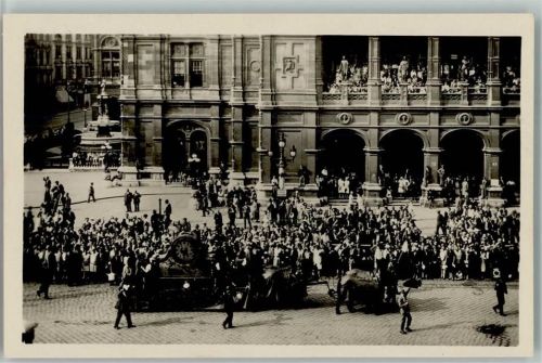 1928 Wien 1928 - 10. Dt. Sängerbundesfest - Der Festzug "Schwarzwälderuhr" Foto AK