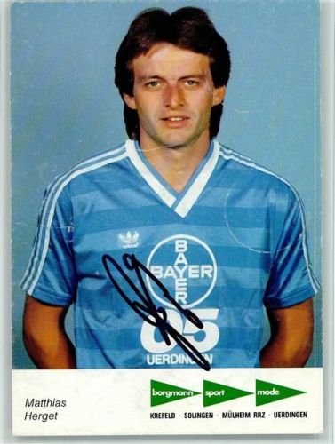 Original Autogramm, Matthias Herget , Bayer Uerdingen