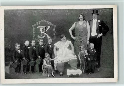 1937 Liliputaner, Dicke Frau, Riesen-Menschen