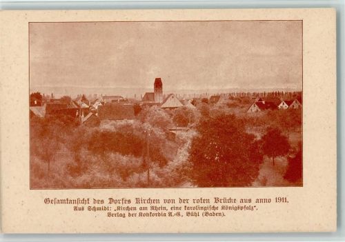 Efringen-Kirchen Gesamtansicht des Dorfes aus anno 1911 AK
