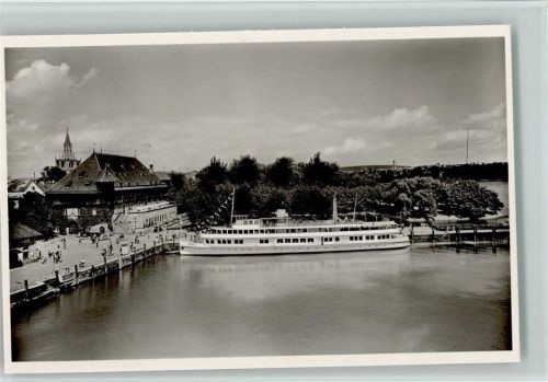 Konstanz Konzil und Fahrgastschiff ca 1965 AK