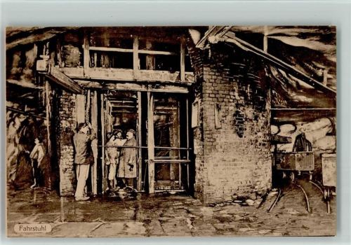 Staßfurt Bergbau - Fahrstuhl - Berufe ca 1916 AK