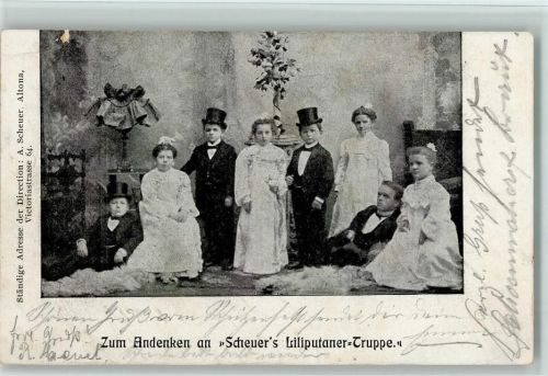 Scheuers Liliputaner Truppe 1904 AK