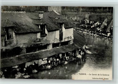 Vannes Le Lavoir de la Garenne - Viele Menschen waschen die Wäsche ca 1910 AK
