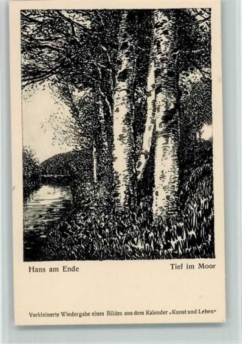 Hans am Ende - Tief im Moor - aus dem Kalender "Kunst und Leben" AK