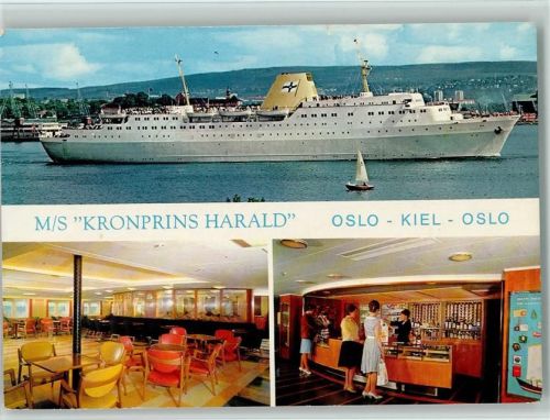 MS Kronprins Harals - Oslo-Kiel-Oslo - Innenansichten 1967 AK