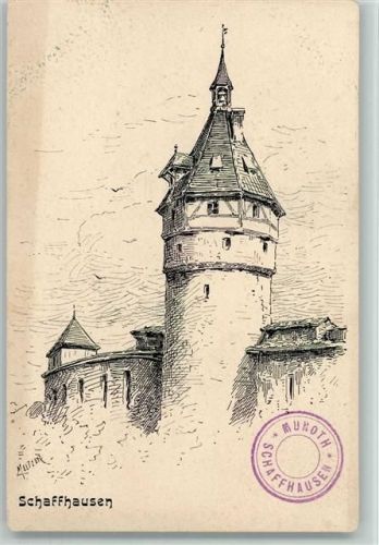 Schaffhausen Federzeichnung - V.C. 310 - ca 1900 AK