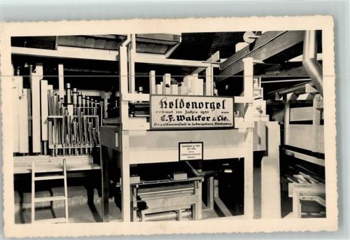 Heldenorgel erbaut im Jahre 1931 von F. Walcker & Cie. Orgelbauanstalt in Ludwigsburg Foto AK