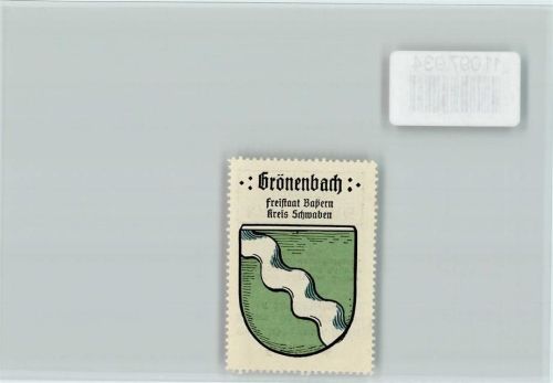 Bad Grönenbach Vignette Wappen Kaffee Hag ca 1920-1940