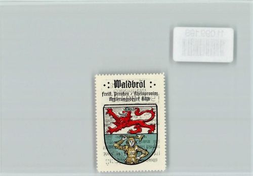 Waldbröl Vignette Wappen Kaffee Hag ca 1920-1940