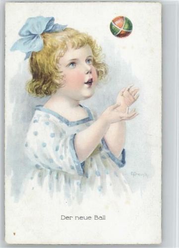 Der neue Ball - Spielzeug - Kinder - Schleife im Haar - sign E. Frank