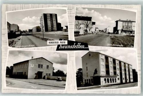 Haunstetten Landsberger Straße Hochhaus Post Kreissparkasse Hofackerstraße