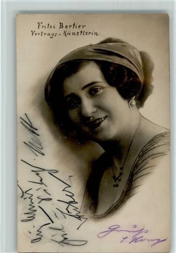 Fritzi Bertier - Vortrags Künstlerin - Berufe 1913 Foto AK