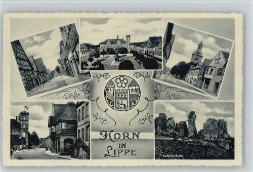Horn-Bad Meinberg ex Sammlung Busse Nordstraße Markt Kirche Externsteine