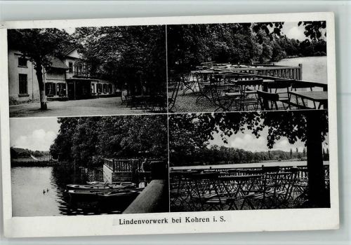 Kohren-Sahlis 1938 Restaurant am See "Lindenvorwerk AK Gute Erhaltung