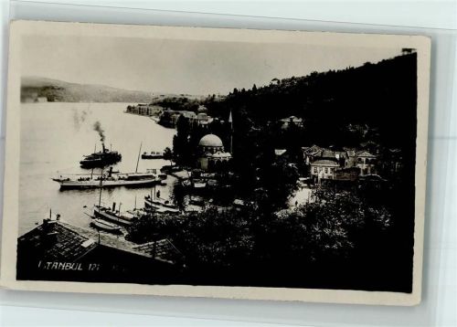 Konstantinopel 1934 Partie am Wasser, Dampfer AK Gute Erhaltung
