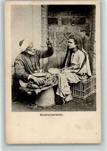 Bananenverkäufer - Volkstypen - Berufe 1900 AK Arab. Volkstyp