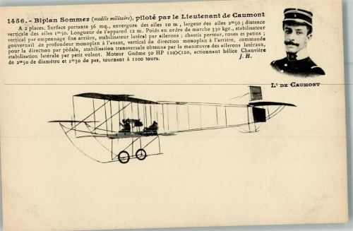 J. Hauser Nr. 1456 - Leutnant Gaumont und Flugzeug, gute Erhaltung