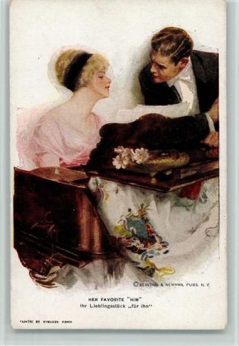 Am Klavier - Her Favorite for him ca 1925 AK
