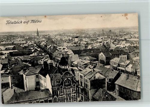 Mitau 1916 Panorama über die Stadt AK Verlag Kahan