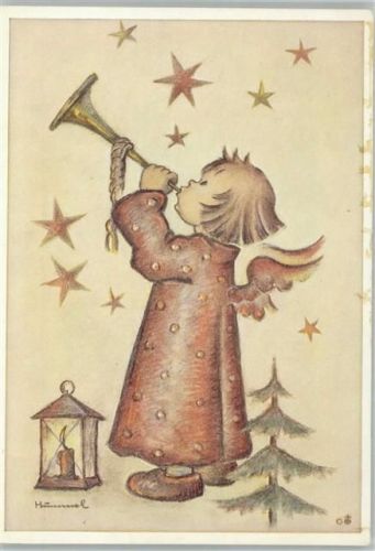 Nr. 14125 Weihnachten - Engel mit Trompete - Verlag Josef Müller AK