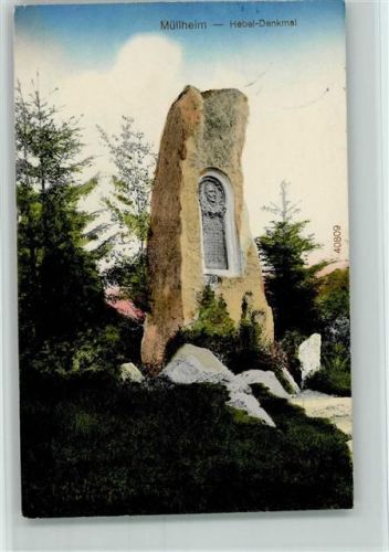 Müllheim 1913 Hebel Denkmal AK