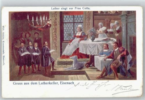 1901 singt vor Frau Cotta AK