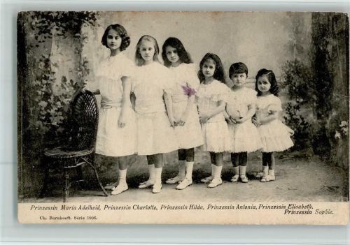 1906 Die sechs Prinzessinnen, AK