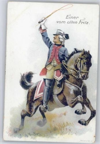 Einer vom alten Fritz - Reiter Uniform Adel Friedrich der Große 1900