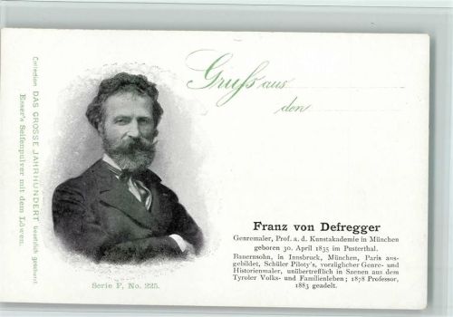 Das Grosse Jahrhundert Serie F Nr. 225 - Defregger, Maler, gute Erhaltung AK