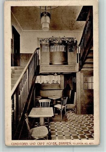 Barmen 1913 Konditorei Cafe Höfer Innenaufnahme