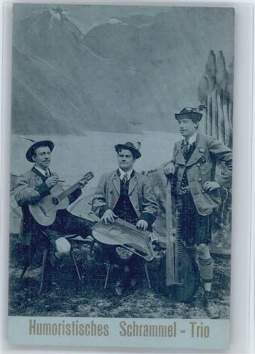 Humoristisches Schrammel Trio - Trachten ca 1920 AK