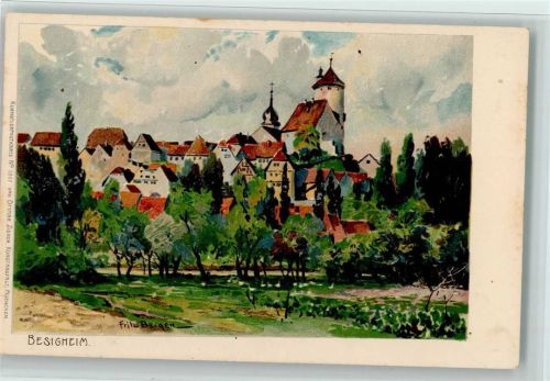 Besigheim Künstlerpostkarte 1517 sign Fritz Burgen - AK