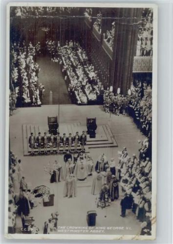 The Crowning of King George VI Westminster Abbey Foto AK