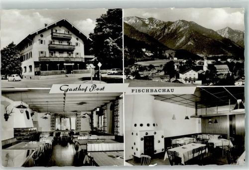 Fischbachau Gasthaus Post Gastraum Kachelofen Geweihe