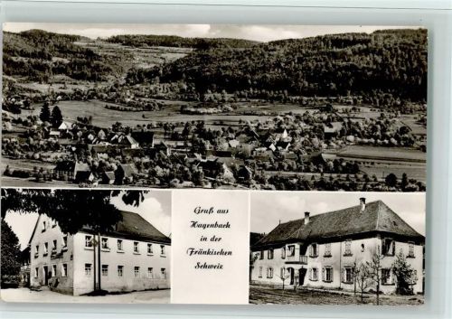 Hagenbach 1962 Otto Richter, Gasthaus und Metzgerei, gute Erhaltung AK