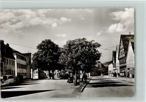 Ebermannstadt 1967 Straßenbild, Volkswagen-Bus , gute Erhaltung AK