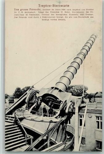 O1193 Treptow Sternwarte - grosse Fernrohr, AK Astronomie
