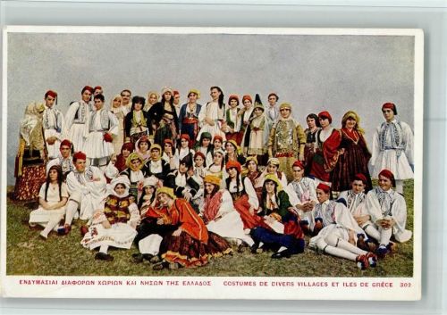1912 Costume de Divers Villages et Iles de Grece AK Gute Erhaltung
