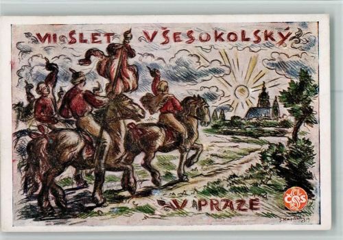 Prag Nr. VI-24 - VIII. Slet Vsesokolsky Praze 1920, sign Kapli.