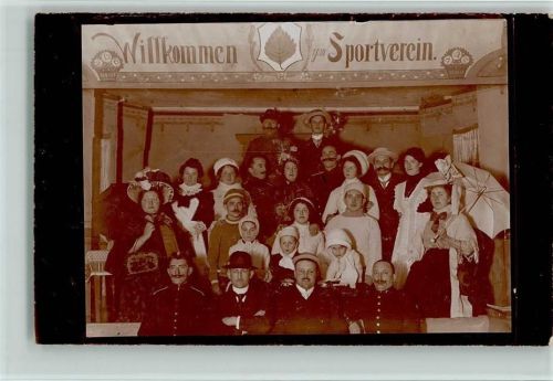 Sportverein - Theaterdarsteller 1912 Foto AK