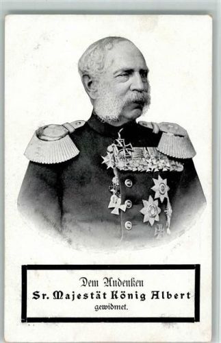 Andenken - König Albert mit Orden AK