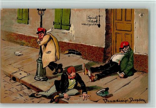 1906 Serie 1470 - Trinker auf der Straße - gute Erhaltung