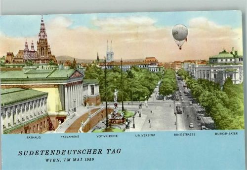 Wien 1959 21. Ballonpost - Sudetendeutscher Tag 1959 - + Sonderstempel