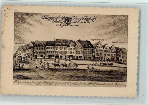 Pößneck 1926 Goethe Feier 1923 - Schmiedegasse um 1800 - Federzeichnung