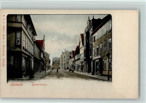 Hameln Bäckerstraße, 1900 gute Erhaltung AK