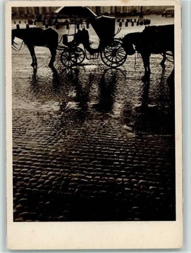 Kutsche im Regen - Werbung Photo-Porst AK