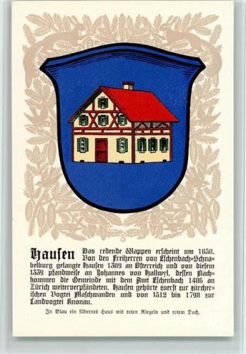 Zürcher Gemeindewappen Serie XVIII Nr. 86, sehr gute Erhaltung AK