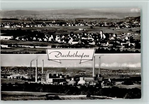Dachelhofen Qualmende Schornsteine, Kohlekraftwerk , gute Erhaltung AK