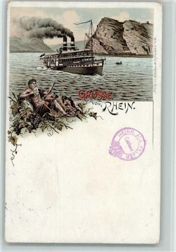 Koblenz 1897 Dampfer Bacchus Trauben